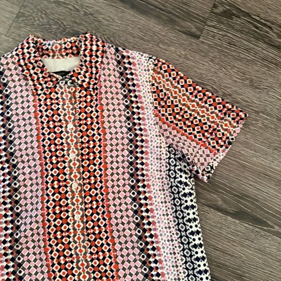 J. Crew Women's Multicolor Geometric Print Silk Dress - Picture 4 of 9